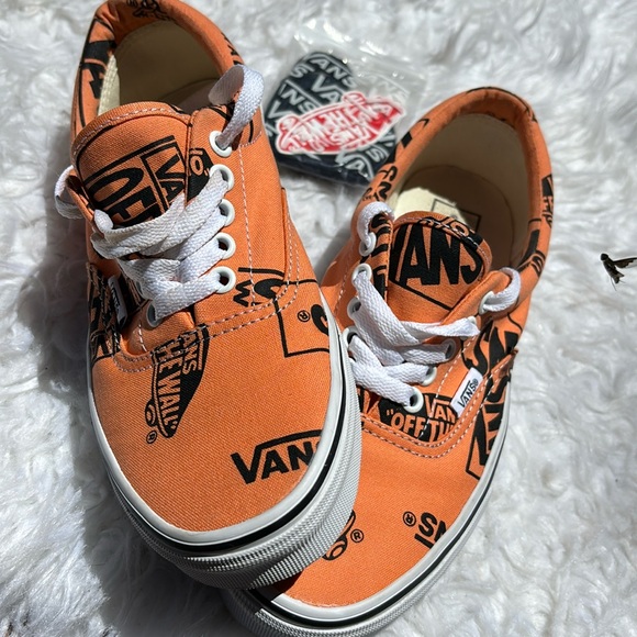 Unisex 🛹Vans Era Logo Mix Tangerine - Orange Low-top Sneakers, M/6.5,W/8 - Picture 3 of 14